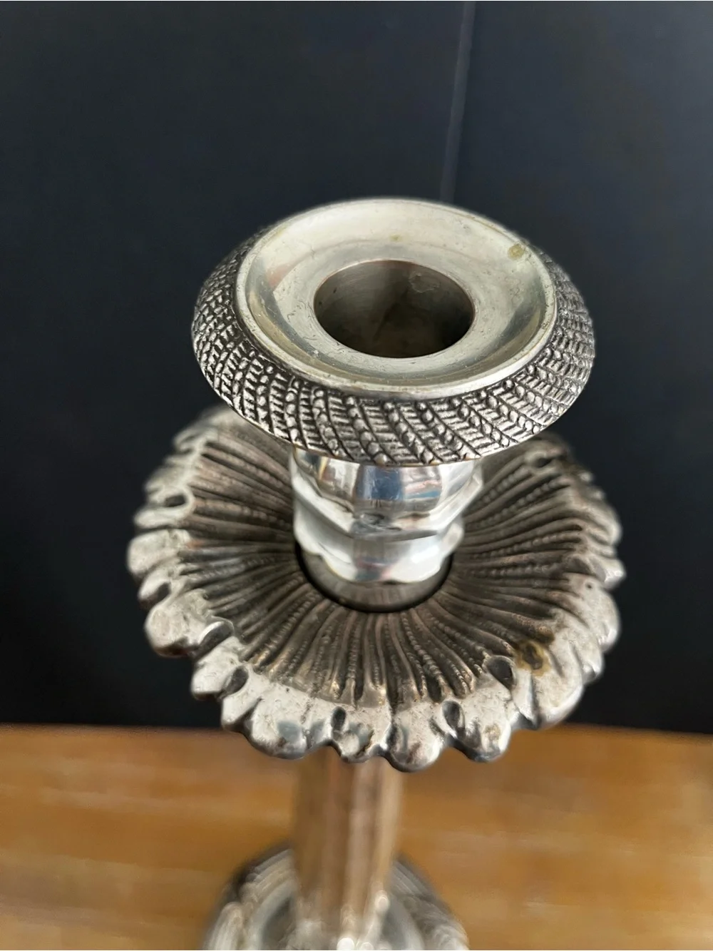 Vintage Bombay Silver Plated Ornate Taper Candle Holder 24